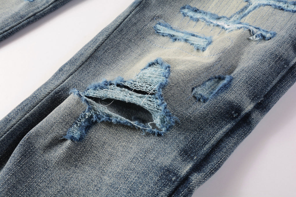 PURPLE  Purple Mens Jeans Designer Jeans High-End Quality Slim Casual Straight Design Skinny Straight Jeans