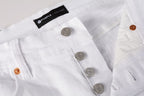 PURPLE   Men Streetwear Skinny Jeans White Wash with Minimalist Textured Finish 9024