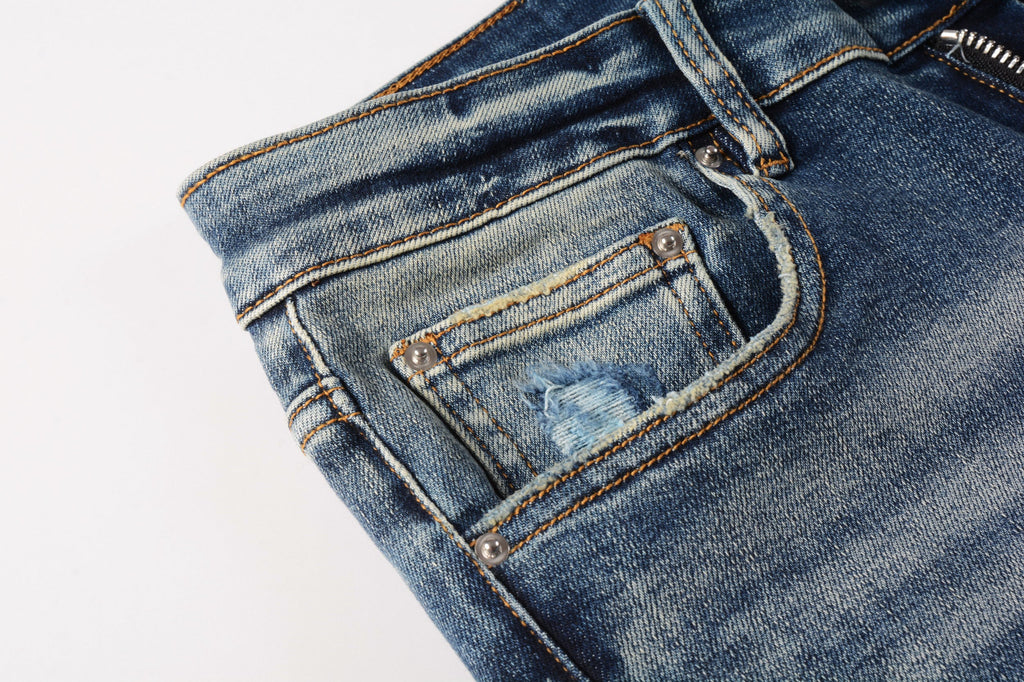 PURPLE  Purple Mens Jeans Designer Jeans High-End Quality Slim Casual Straight Design Skinny Straight Jeans