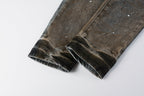 PURPLE  New High Quality Mens Jeans Designer Jeans Fashion Distressed Ripped Denim Cargo For Men High Street Fashion 9031