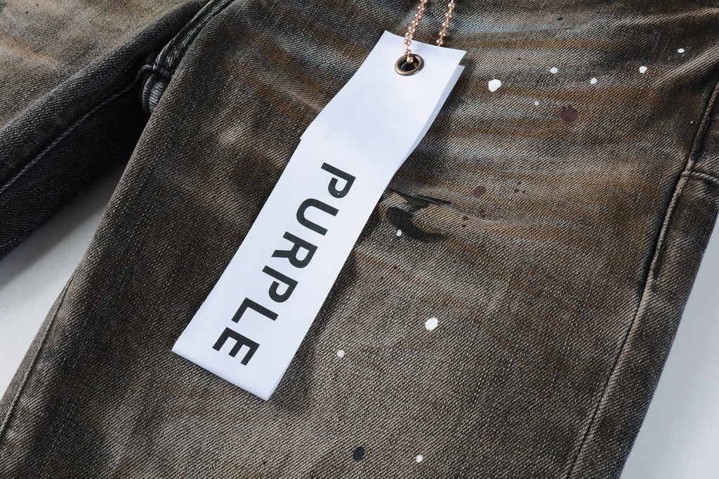 PURPLE  New High Quality Mens Jeans Designer Jeans Fashion Distressed Ripped Denim Cargo For Men High Street Fashion 9031