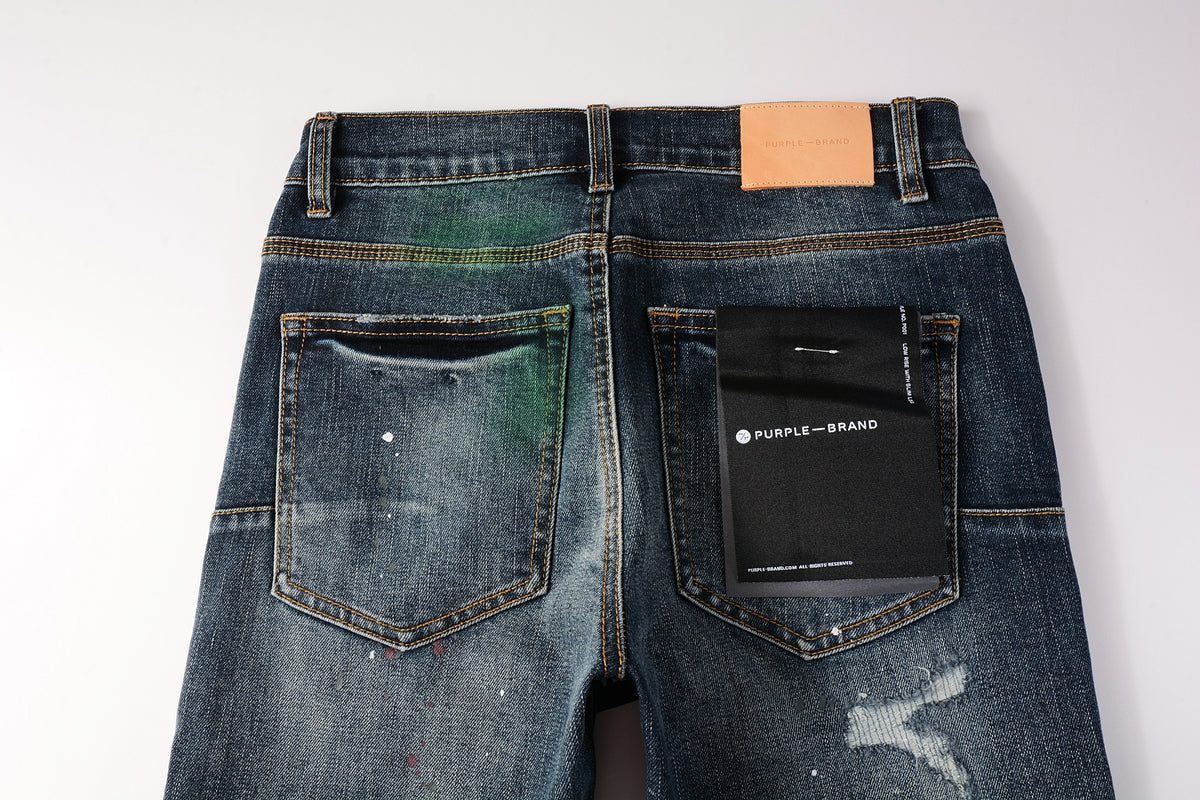 PURPLE  Blue Stretch Jeans 9070 with Medium Elasticity andFull Length Design