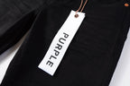 PURPLE  Men Streetwear Skinny Jeans Black Wash with Clean Minimalist Style 9023