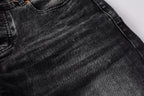 PURPLE  Men Streetwear Skinny Jeans Dark Gray Wash with Minimalist Style 9019