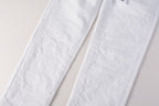 PURPLE   Men Streetwear Skinny Jeans White Wash with Minimalist Textured Finish 9024
