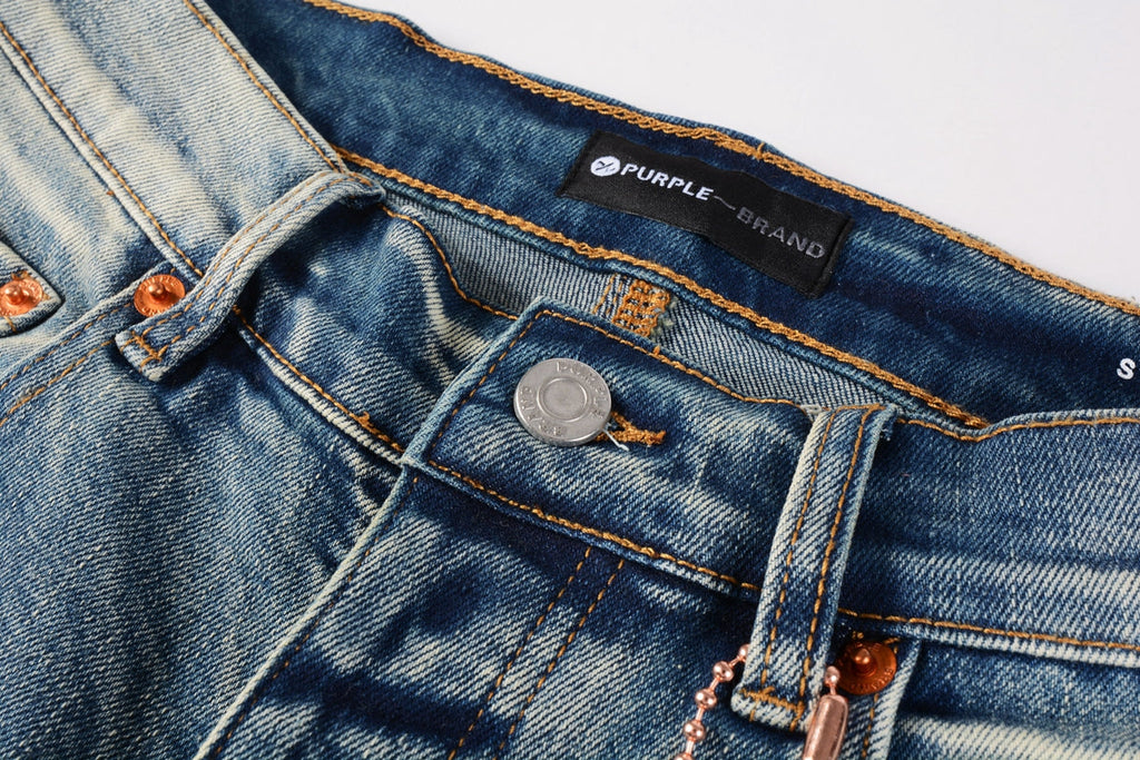 PURPLE  Designer Women Purple High Street Purple Denim Black Long Mid Pants Hole for Men Purple Jeans 9043