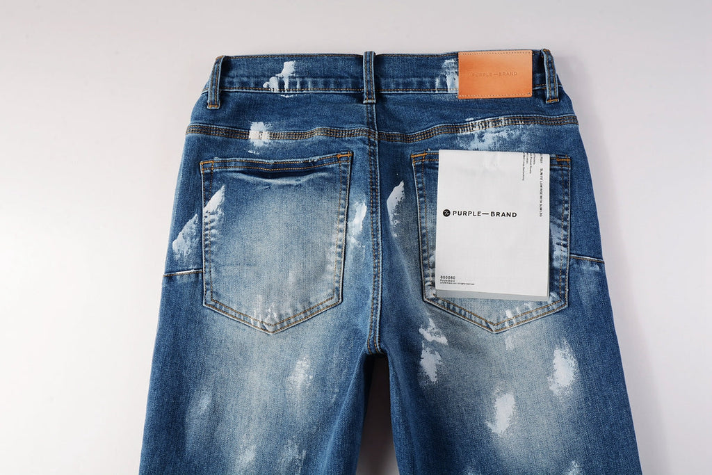 PURPLE Jeans Mens Jeans Man Jeans Pants Designer Black Skinny Stickers Light Wash Ripped Motorcycle 9062