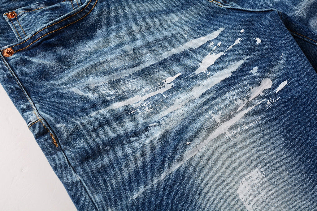 PURPLE Jeans Mens Jeans Man Jeans Pants Designer Black Skinny Stickers Light Wash Ripped Motorcycle 9062