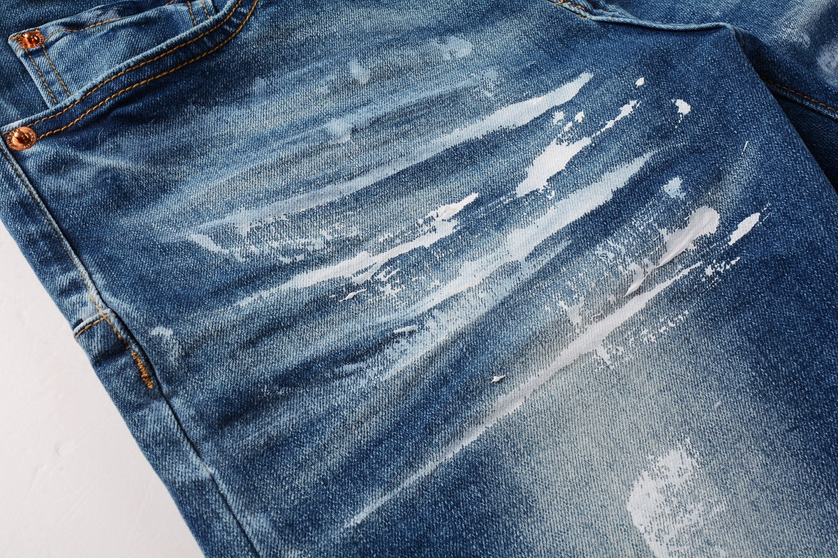 PURPLE Jeans Mens Jeans Man Jeans Pants Designer Black Skinny Stickers Light Wash Ripped Motorcycle 9062