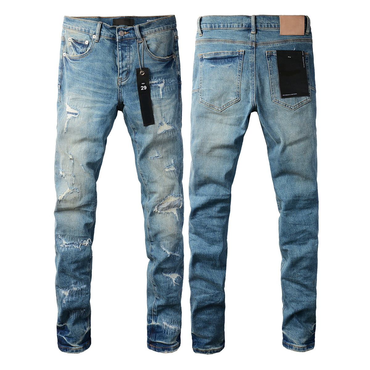 PURPLE  Blue Jeans 9073 with Medium Stretch for a Comfortable and Flexible Fit