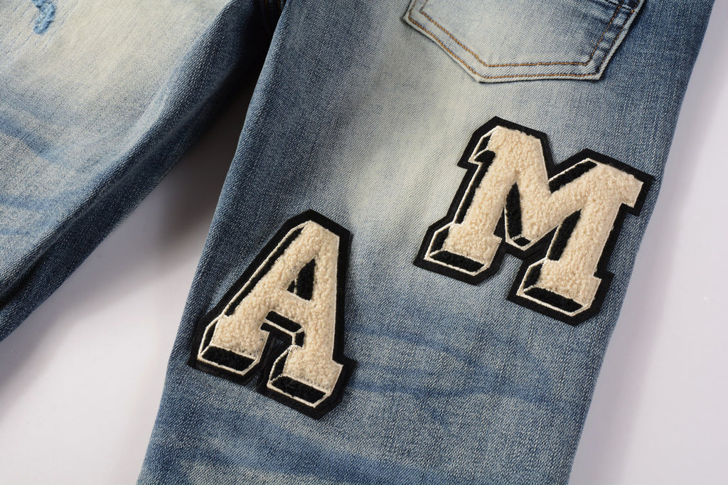 PURPLE  Purple Mens Jeans Designer Jeans High-End Quality Slim Casual Straight Design Skinny Straight Jeans