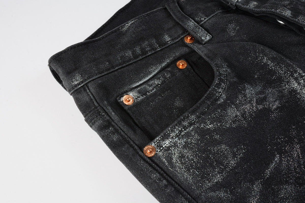 PURPLE  Luxury Jeans Designer Fashion Trousers Fashionable Pants Summer Breathable Cotton Blue Pants 9028