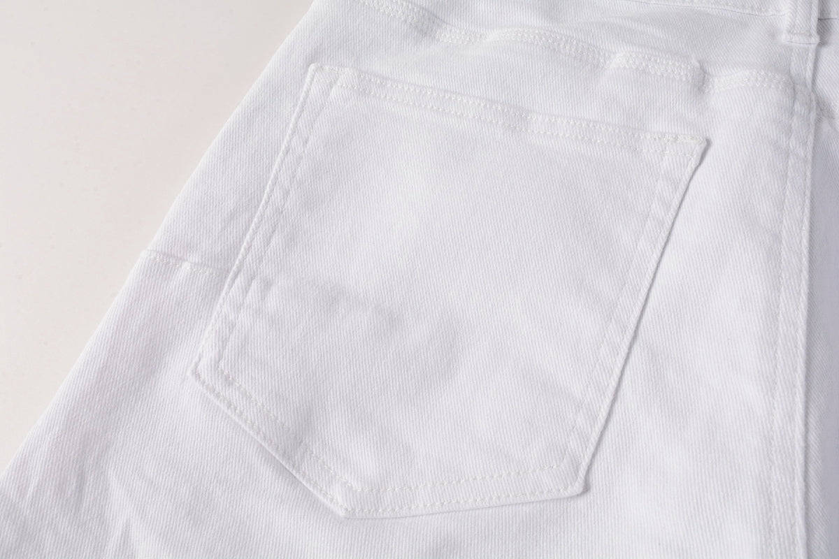 PURPLE   Men Streetwear Skinny Jeans White Wash with Minimalist Textured Finish 9024