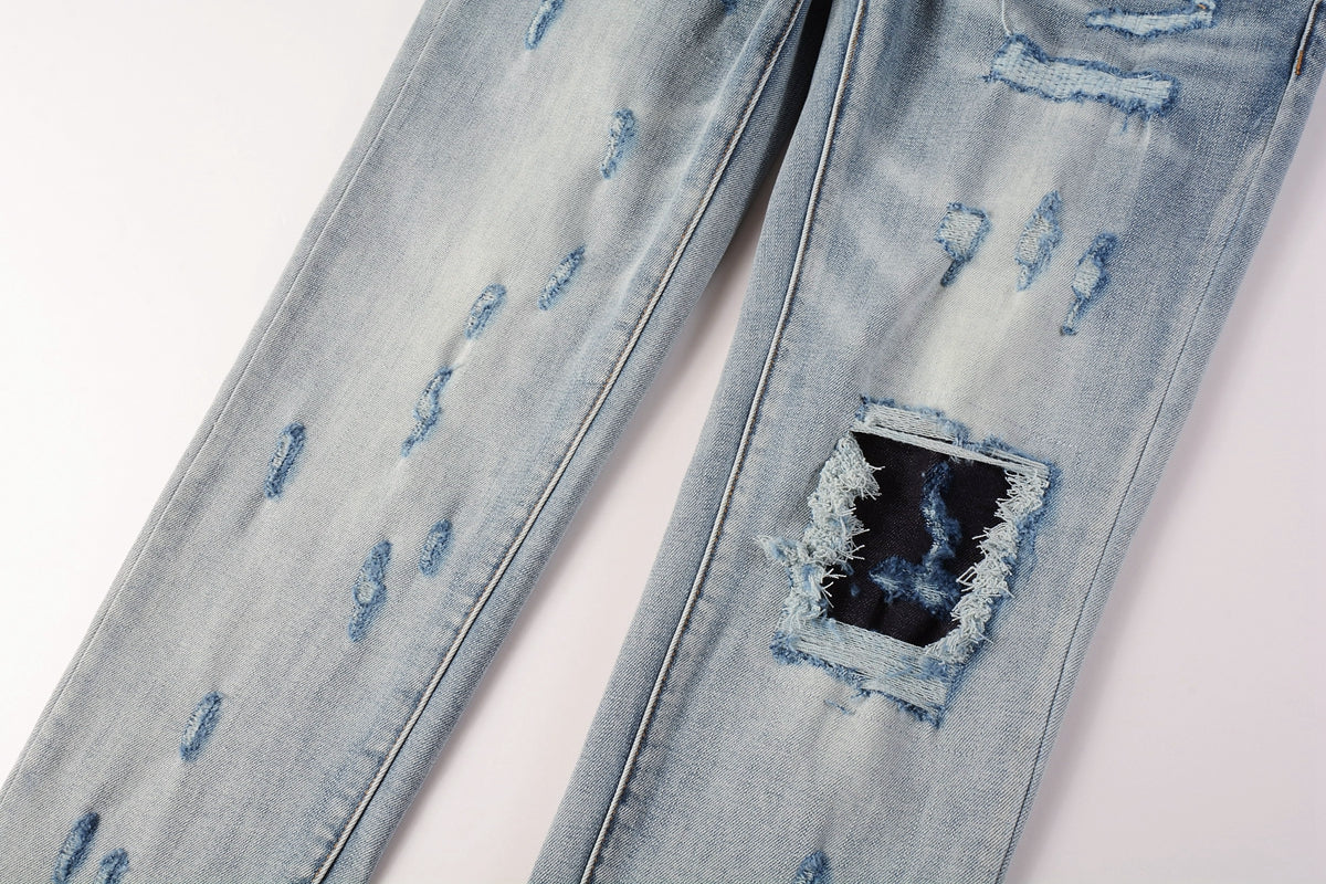 PURPLE  New Purple Personality Fashion Jeans 9038