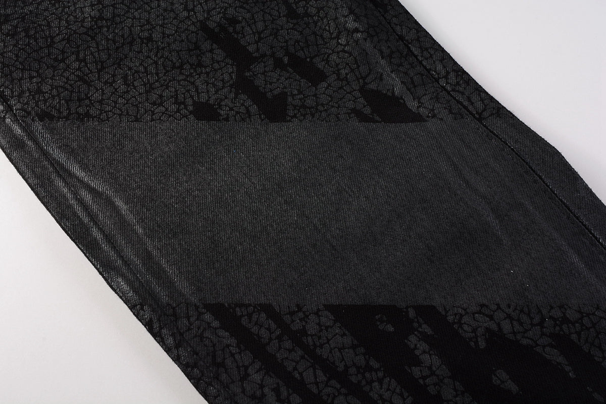 PURPLE  Jeans Coating Texture Personalized Fashion Trend High quality pants 9026