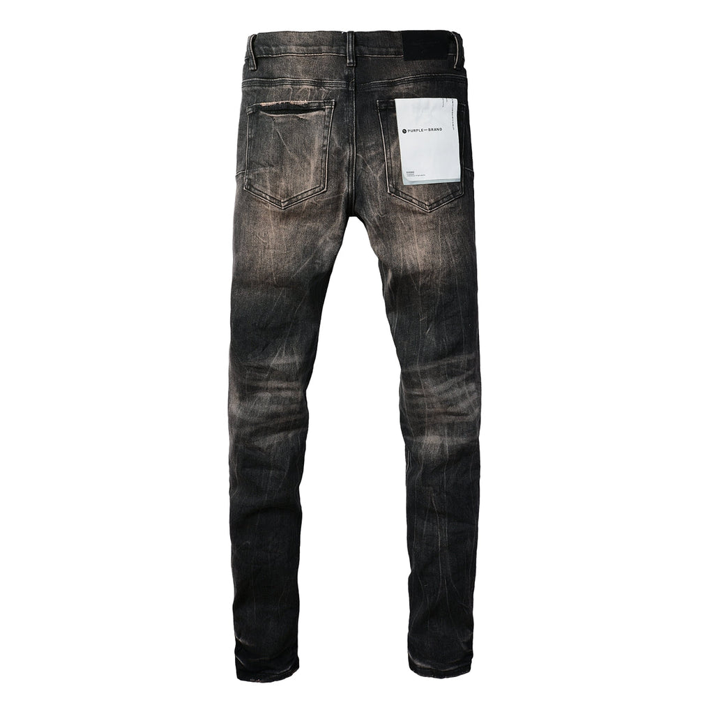 PURPLE  Jeans Mens Jeans Man Jeans Pants Designer Black Skinny Stickers Light Wash Ripped Motorcycle 9057