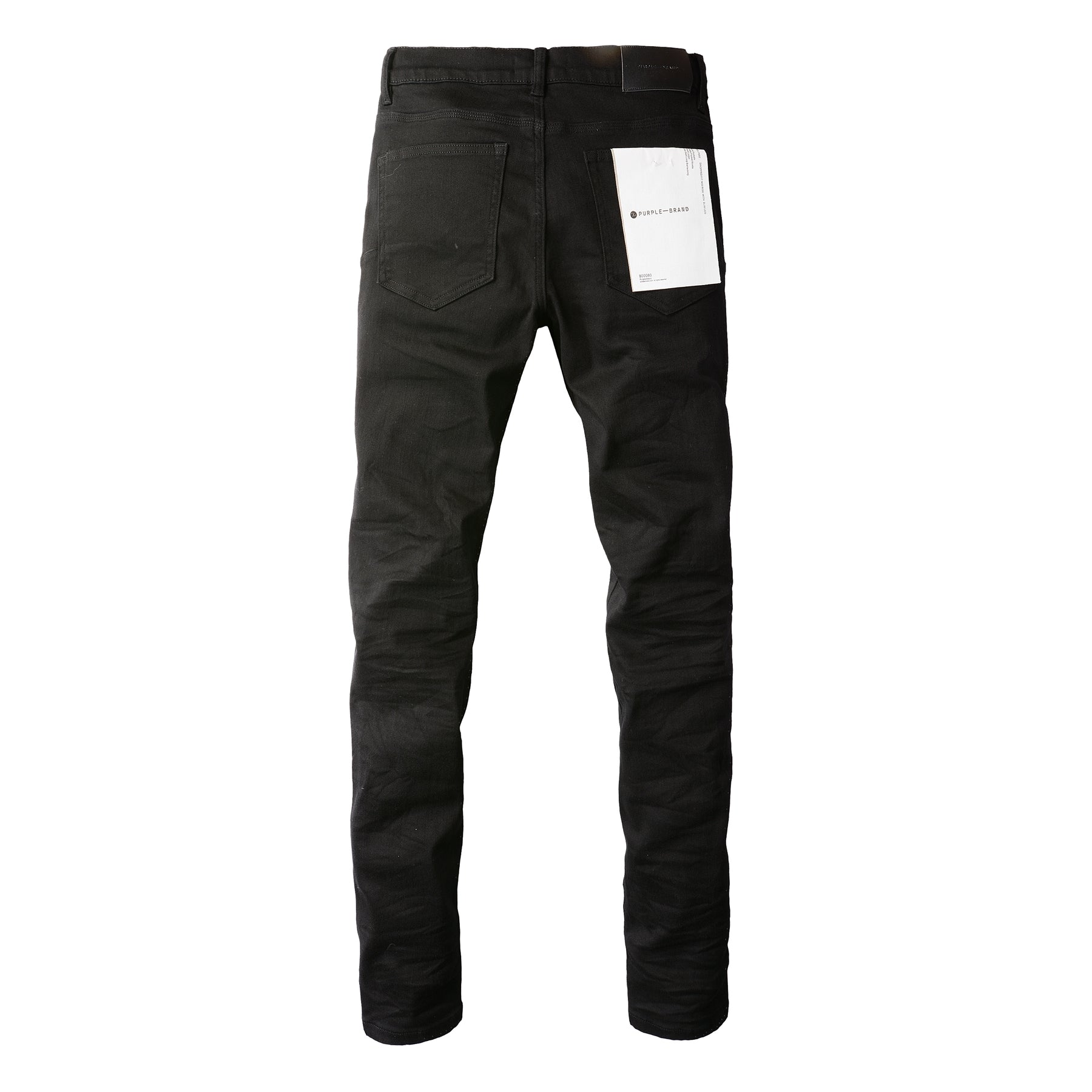 PURPLE  Men Streetwear Skinny Jeans Black Wash with Clean Minimalist Style 9023