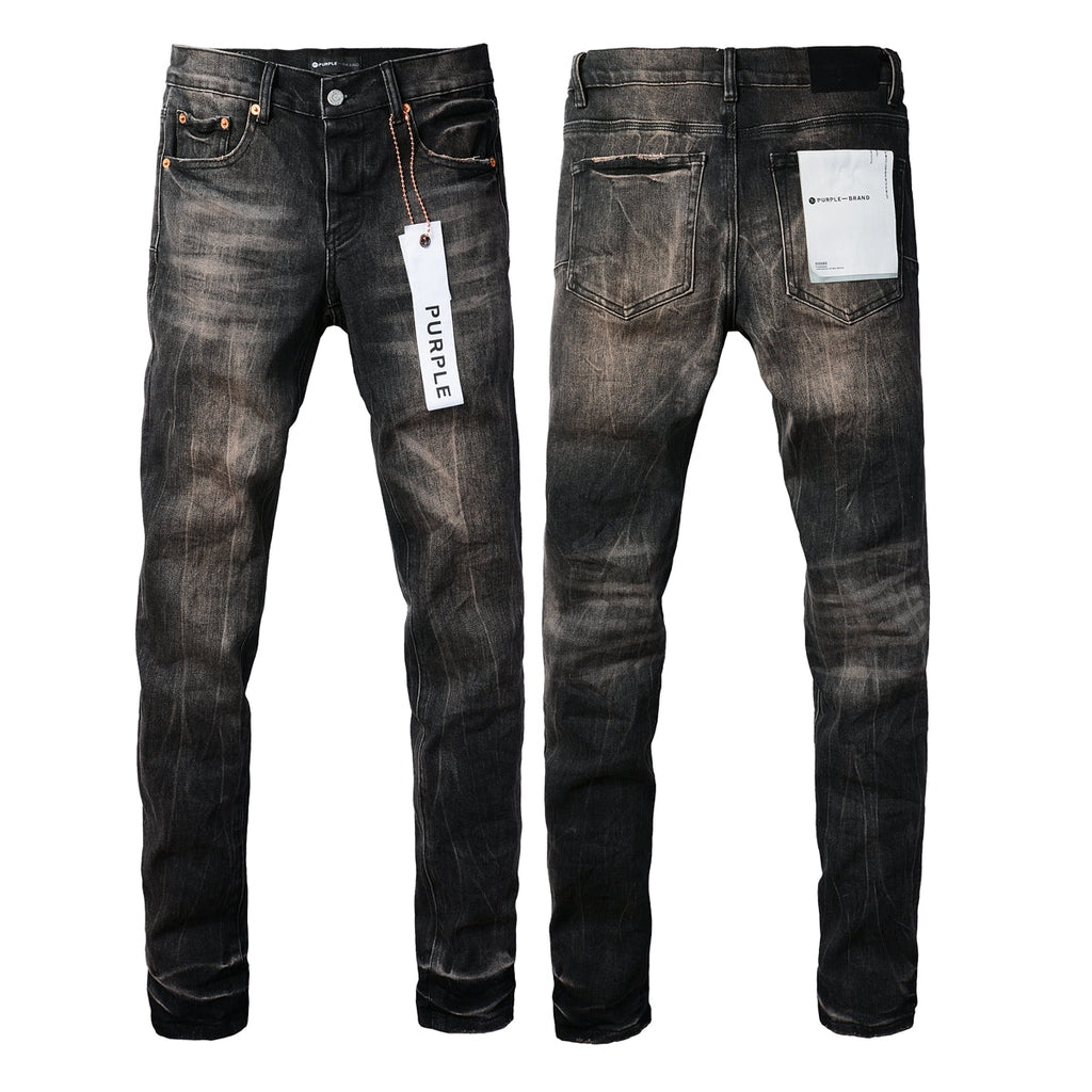 PURPLE  Jeans Mens Jeans Man Jeans Pants Designer Black Skinny Stickers Light Wash Ripped Motorcycle 9057