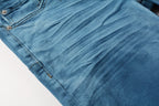 PURPLE  Men classic streetwear Jeans Washed BlueClean Look Skinny Fit 9106
