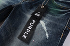 PURPLE  Blue Stretch Jeans 9070 with Medium Elasticity andFull Length Design
