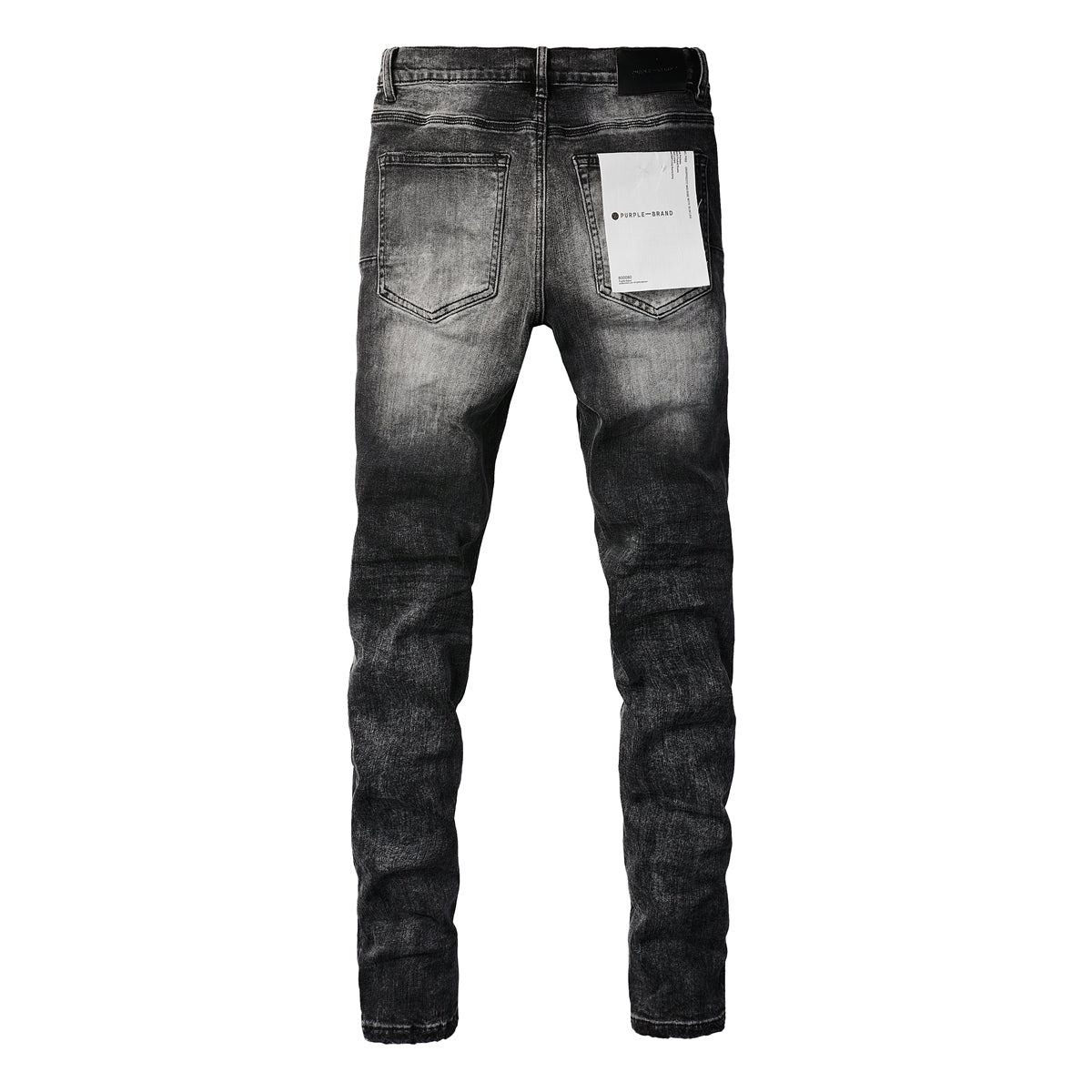 PURPLE  Men Streetwear Skinny Jeans Dark Gray Wash with Minimalist Style 9019