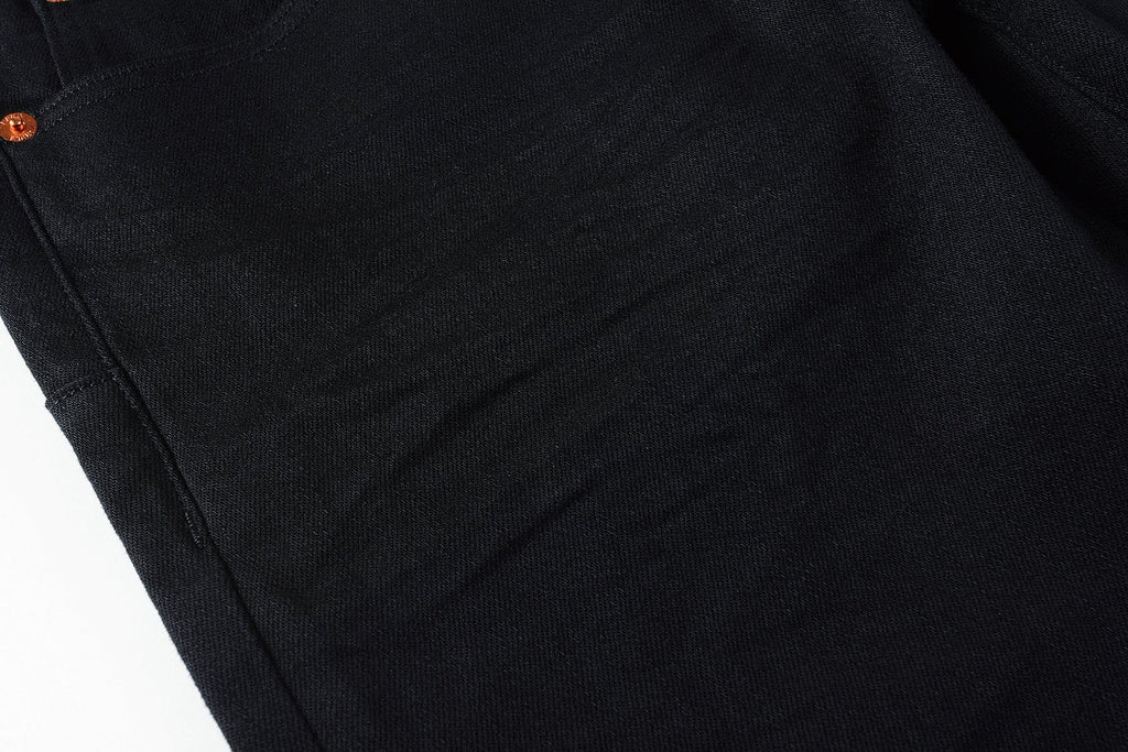 PURPLE  Men Streetwear Skinny Jeans Black Wash with Clean Minimalist Style 9023