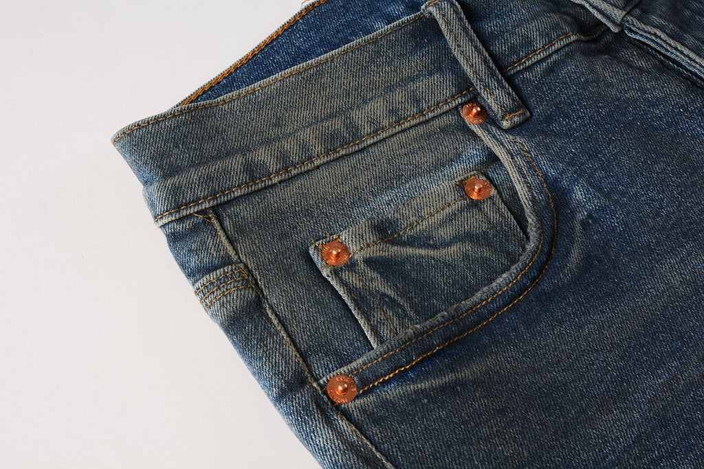 PURPLE  Mens Purple Ripped Jeans Skinny Slim Fit Denim Pants Designer Flared Jeans for Men 9009