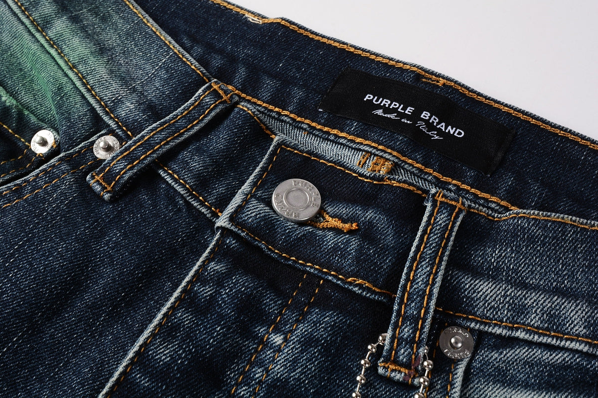 PURPLE  Blue Stretch Jeans 9070 with Medium Elasticity andFull Length Design