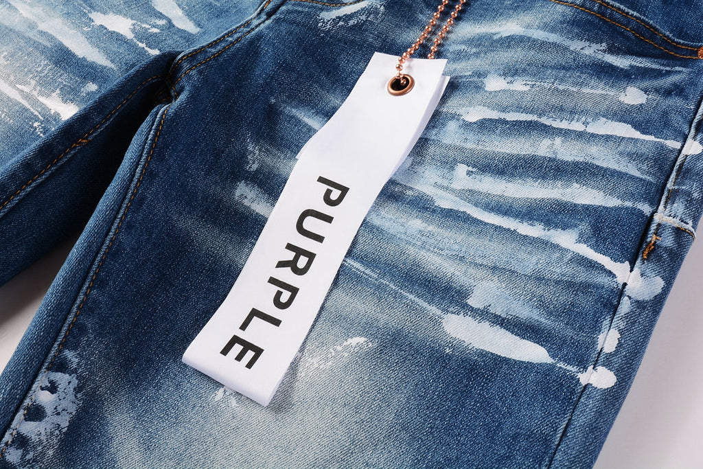 PURPLE Jeans Mens Jeans Man Jeans Pants Designer Black Skinny Stickers Light Wash Ripped Motorcycle 9062