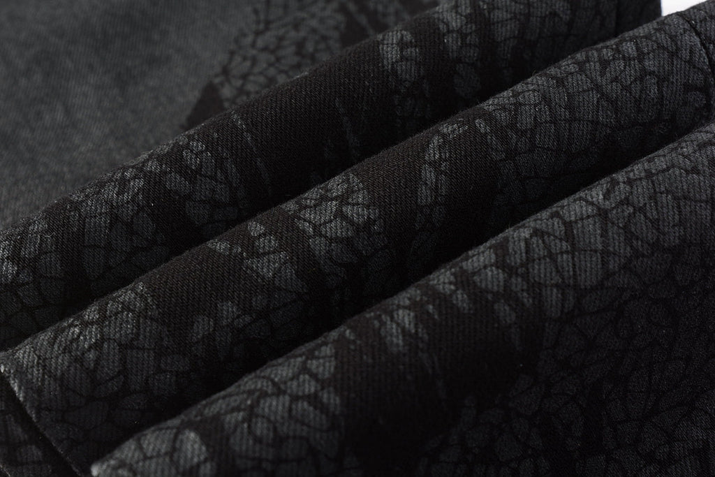 PURPLE  Jeans Coating Texture Personalized Fashion Trend High quality pants 9026