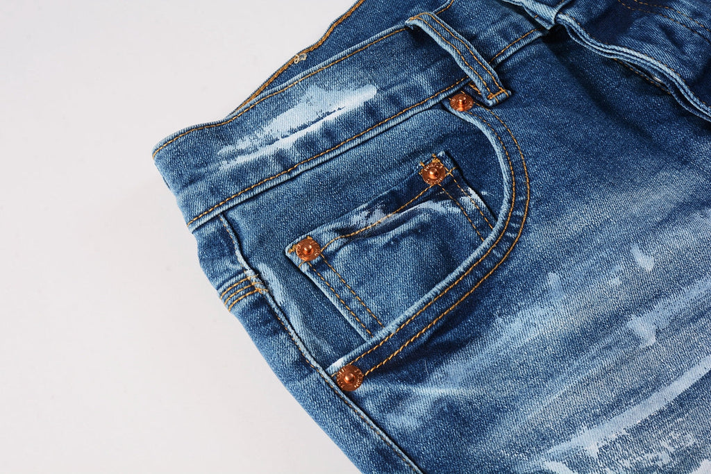 PURPLE Jeans Mens Jeans Man Jeans Pants Designer Black Skinny Stickers Light Wash Ripped Motorcycle 9062