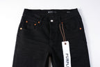 PURPLE  Men Streetwear Skinny Jeans Black Wash with Clean Minimalist Style 9023