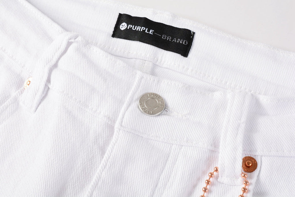 PURPLE   Men Streetwear Skinny Jeans White Wash with Black Paint Splatter and Distressed Rip 9021