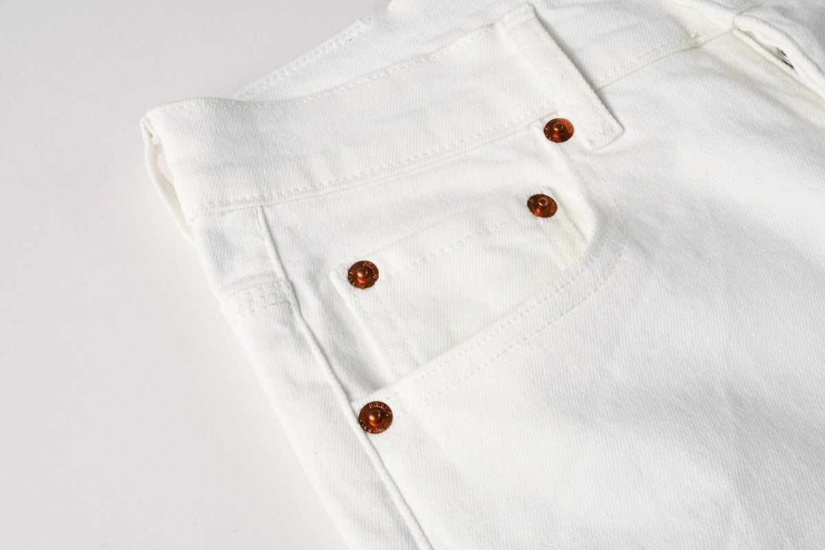 PURPLE  Men Designer Streetwear Skinny Jeans Solid White with 3D Embossed Monogram Pattern 9113