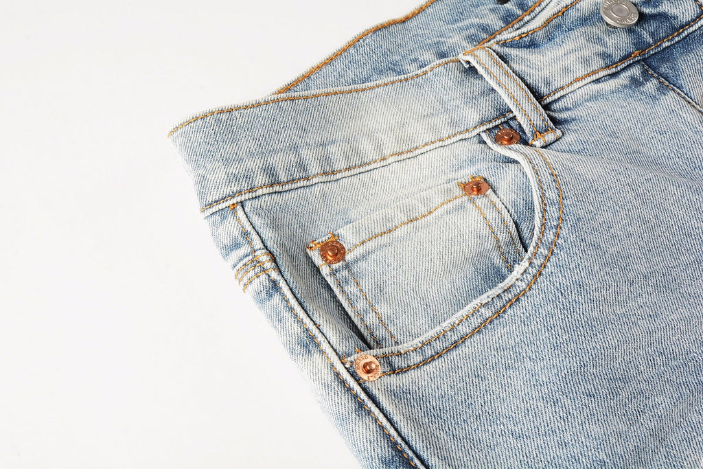 PURPLE  Men Streetwear Jeans Light Blue Paint Splash Distressed Ripped skinny 9100