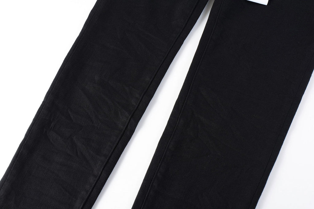 PURPLE  Men Streetwear Skinny Jeans Black Wash with Clean Minimalist Style 9023