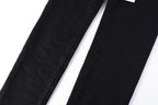 PURPLE  Men Streetwear Skinny Jeans Black Wash with Clean Minimalist Style 9023