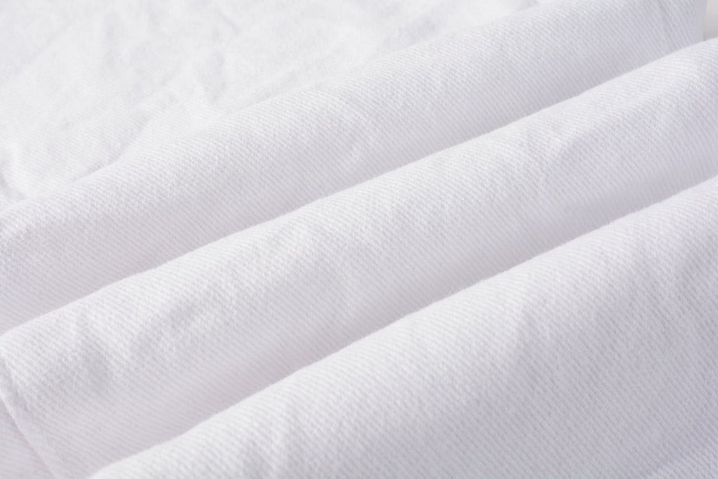 PURPLE   Men Streetwear Skinny Jeans White Wash with Minimalist Textured Finish 9024